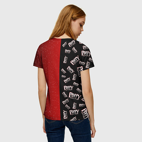 Женская футболка Poppy Playtime Half Pattern Half Face / 3D-принт – фото 4