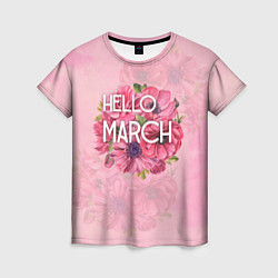 Женская футболка Hello march