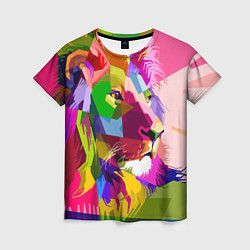 Женская футболка Lion abstraction