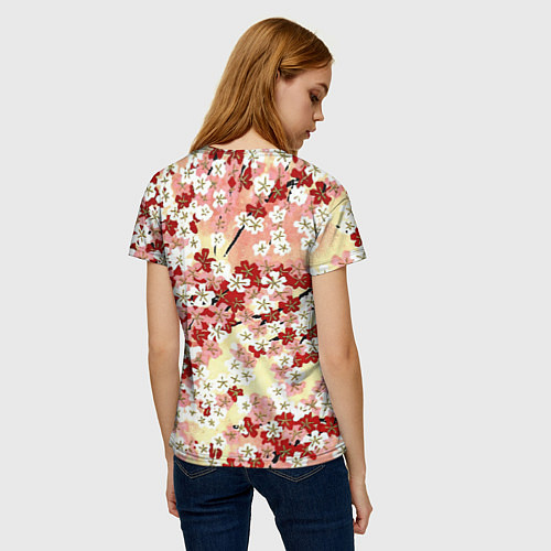 Женская футболка Цветущая весна / 3D-принт – фото 4