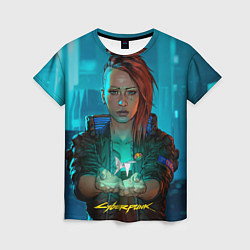 Женская футболка Vi girl cyberpunk 2077