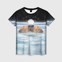 Женская футболка Плавание Пловец