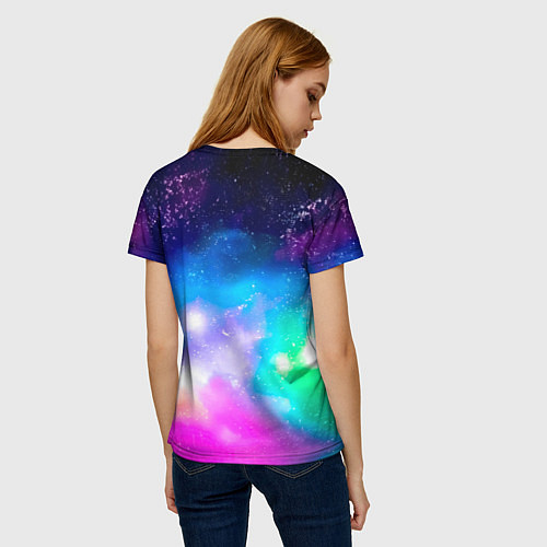 Женская футболка Colorful Space Космос / 3D-принт – фото 4