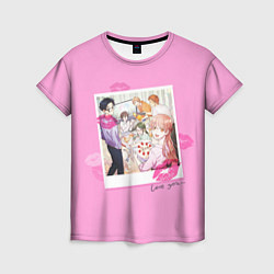 Футболка женская Love is Hard for Otaku, цвет: 3D-принт