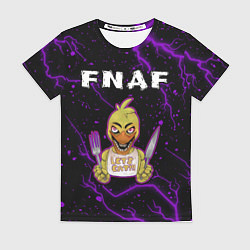 Футболка женская FIVE NIGHTS AT FREDDYS - ЧИКА Молнии, цвет: 3D-принт