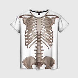 Футболка женская Анатомия Скелет, цвет: 3D-принт