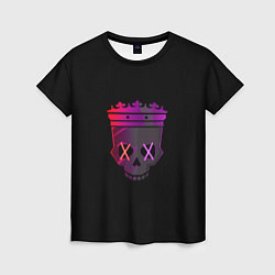 Женская футболка Череп с короной Skull with crown