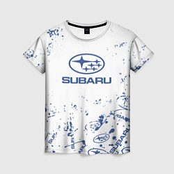 Футболка женская Subaru брызги, цвет: 3D-принт