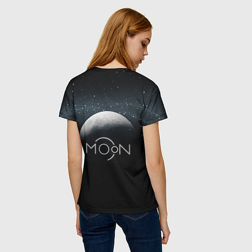 Женская футболка Moon - луна 3d / 3D-принт – фото 4
