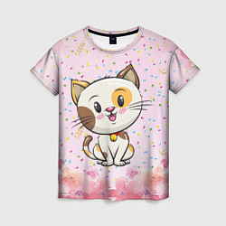 Женская футболка Милый пятнистый котик