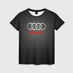 Женская футболка Audi карбон