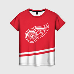 Женская футболка Detroit Red Wings, Детройт Ред Уингз Диагональные