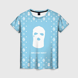 Женская футболка Узор Sky Blue Ski Mask Dope Street Market