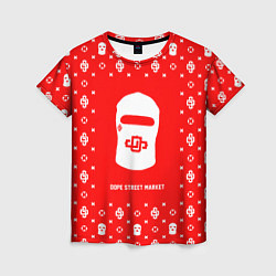 Женская футболка Узор Red Dope Ski Mask Dope Street Market