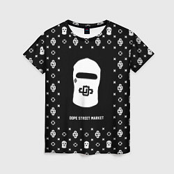 Женская футболка Узор Black Dope Ski Mask Dope Street Market