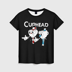 Женская футболка Cuphead грозные ребята из Криминального чтива