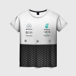 Футболка женская MERCEDES F1 СТАЛЬ, цвет: 3D-принт