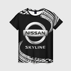 Женская футболка NISSAN SKYLINE Следы