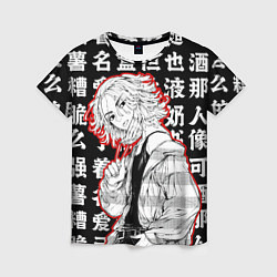 Женская футболка Майки и иероглифы Токийские мстители