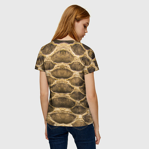 Женская футболка Snake Skin Pattern / 3D-принт – фото 4
