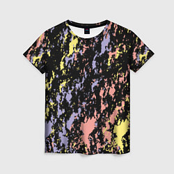Женская футболка Цветная абстракция брызгами
