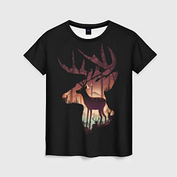 Женская футболка Душа природы - олень