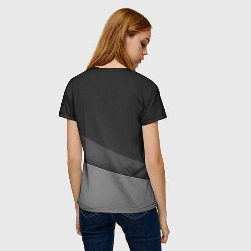 Женская футболка JAGUR оттенки серого / 3D-принт – фото 4