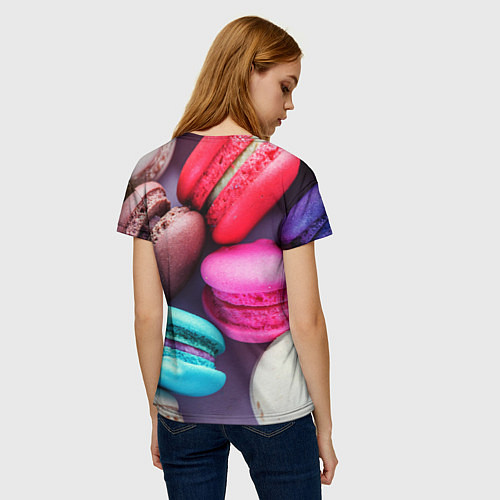 Женская футболка Colorful Macaroons / 3D-принт – фото 4