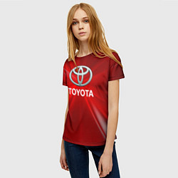 Футболка женская Toyota тойота, цвет: 3D-принт — фото 2