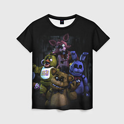 Женская футболка Five Nights at Freddys - FNAF персонажи игры