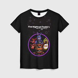 Женская футболка Five Nights at Freddys - персонажи из игры