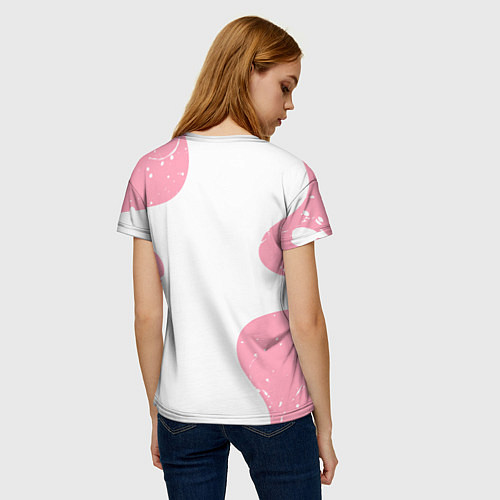 Женская футболка Black pink / 3D-принт – фото 4