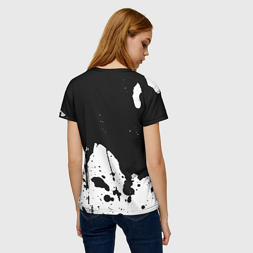 Женская футболка ЮВЕНТУС Est 1897 Брызги / 3D-принт – фото 4