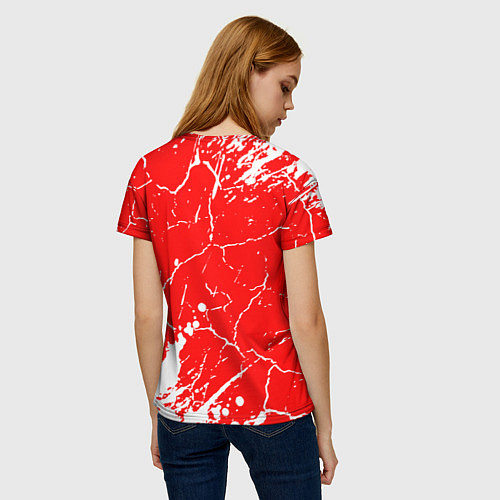 Женская футболка Bon jovi Трещины / 3D-принт – фото 4