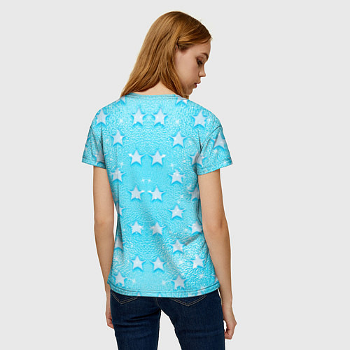 Женская футболка Большой голубой слон / 3D-принт – фото 4