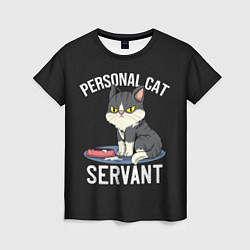 Женская футболка Забавный Недовольный Кот