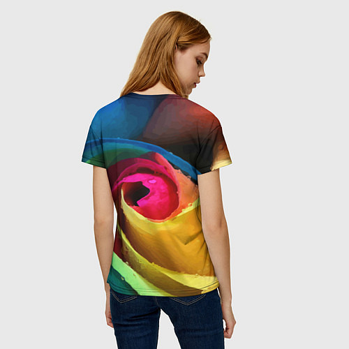 Женская футболка Роза fashion 2022 / 3D-принт – фото 4