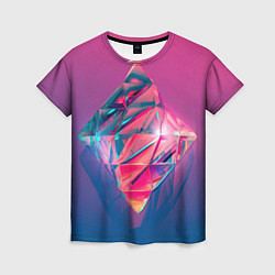 Женская футболка Неоновый кристалл