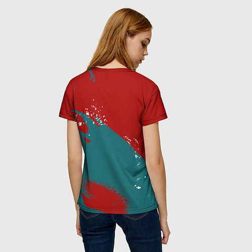 Женская футболка Клинок, рассекающий демонов Танджиро / 3D-принт – фото 4