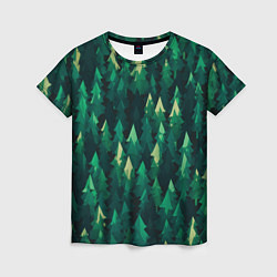 Женская футболка Еловый лес spruce forest