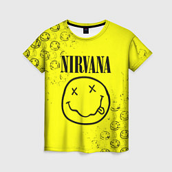 Футболка женская NIRVANA лого, цвет: 3D-принт