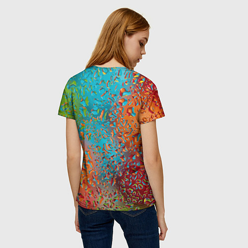 Женская футболка Капли на стекле Vanguard pattern / 3D-принт – фото 4