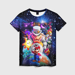 Женская футболка Super Mario Odyssey Space Video game
