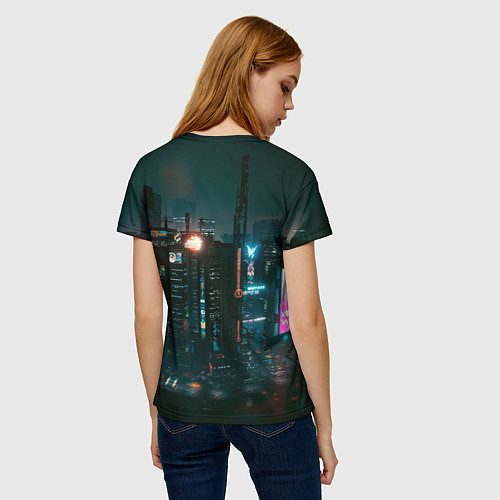 Женская футболка Джуди Cyberpunk 2077 / 3D-принт – фото 4