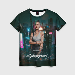 Женская футболка Джуди Cyberpunk 2077