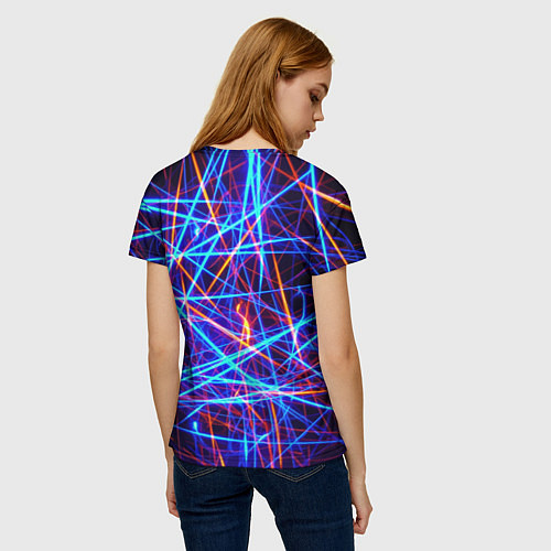 Женская футболка Neon pattern Fashion 2055 / 3D-принт – фото 4