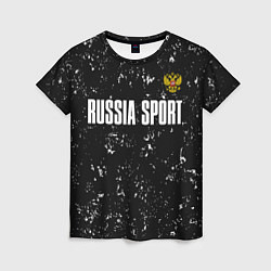Женская футболка РОССИЯ - ГЕРБ Russia Sport