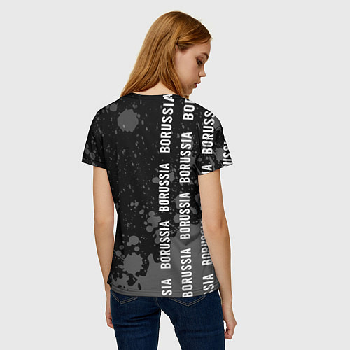 Женская футболка BORUSSIA Брызги / 3D-принт – фото 4
