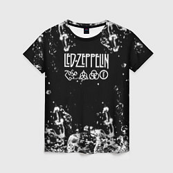 Женская футболка LED ZEPPELIN texture вода