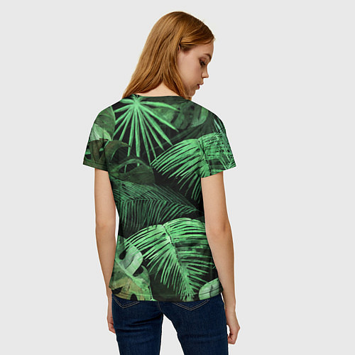 Женская футболка Цветы Тропические / 3D-принт – фото 4